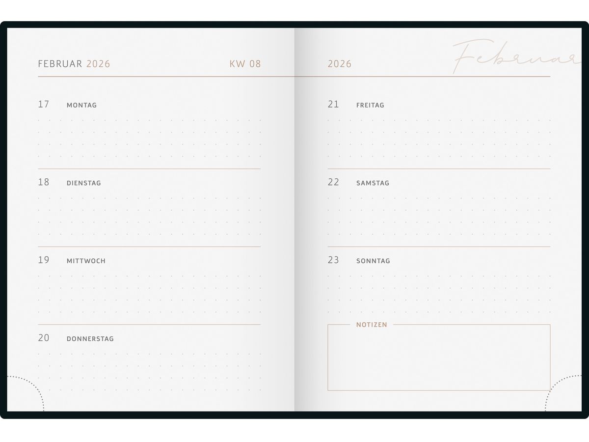 RIDOIDE Agenda poche Design Line 2026 7013607026.26 1S/2P Heart AL 12x16cm (4003273789333)