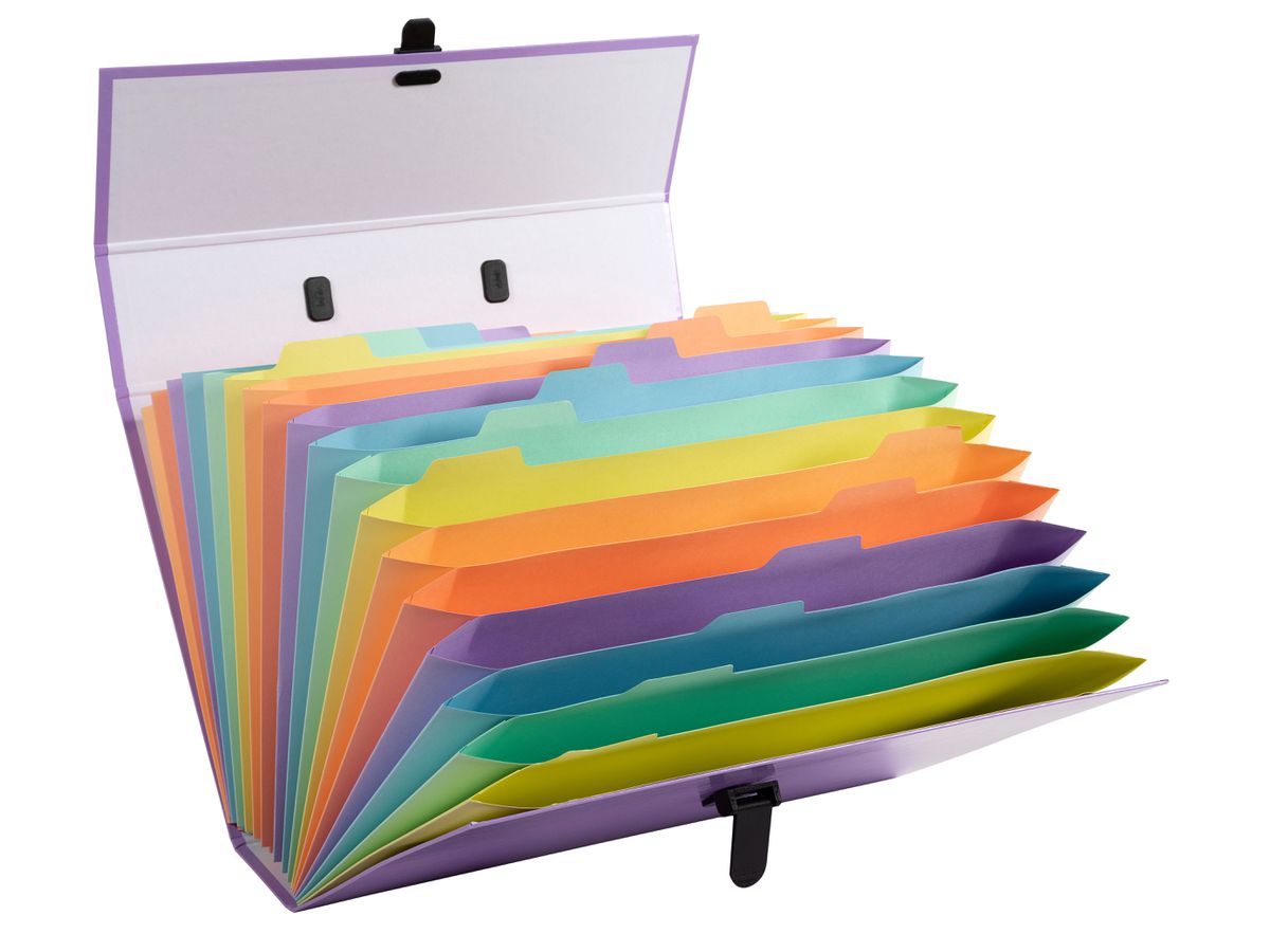 EXACOMPTA Cartella con scomp. Aquarel A4 56765E mauve 18 pezzi (3130630567653)