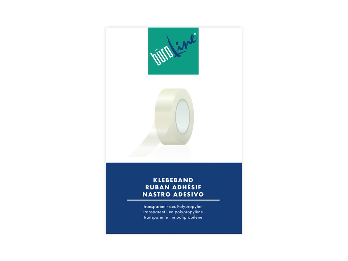 BÜROLINE Nastro adesivo 15mmx33m 131254 trasparente, antistrappo (7612532012401)