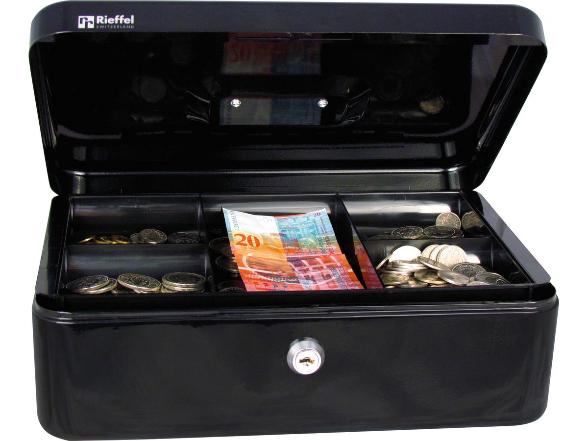 RIEFFEL SWITZERLAND Geldkassette Valorit VT-GK 3 SCHWARZ 8,2x26,2x19,2cm schwarz (7640115311115)