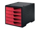 STYRO Styroswingbox 275-8430.229 noir/cranberry 5 tiroirs (7612176086394)