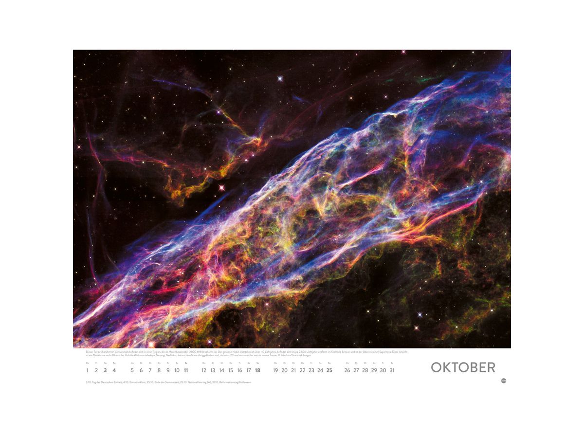 HEYE Bildkalender 2026 23229+26 Das Universum DE 44x34cm (9783756411818)