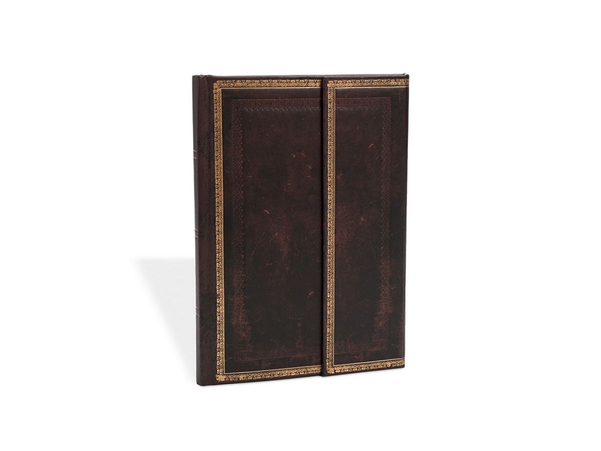 PAPERBLANKS Marokkoleder Midi PB8393 liniert schwarz (9781551568393)