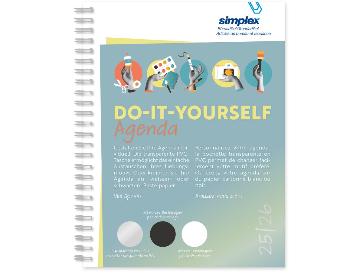 SIMPLEX Agenda scolaire Do-it y. 25/26 500104.26 1S/2P 17M blanc ML 8x12.5cm (7611468040090)