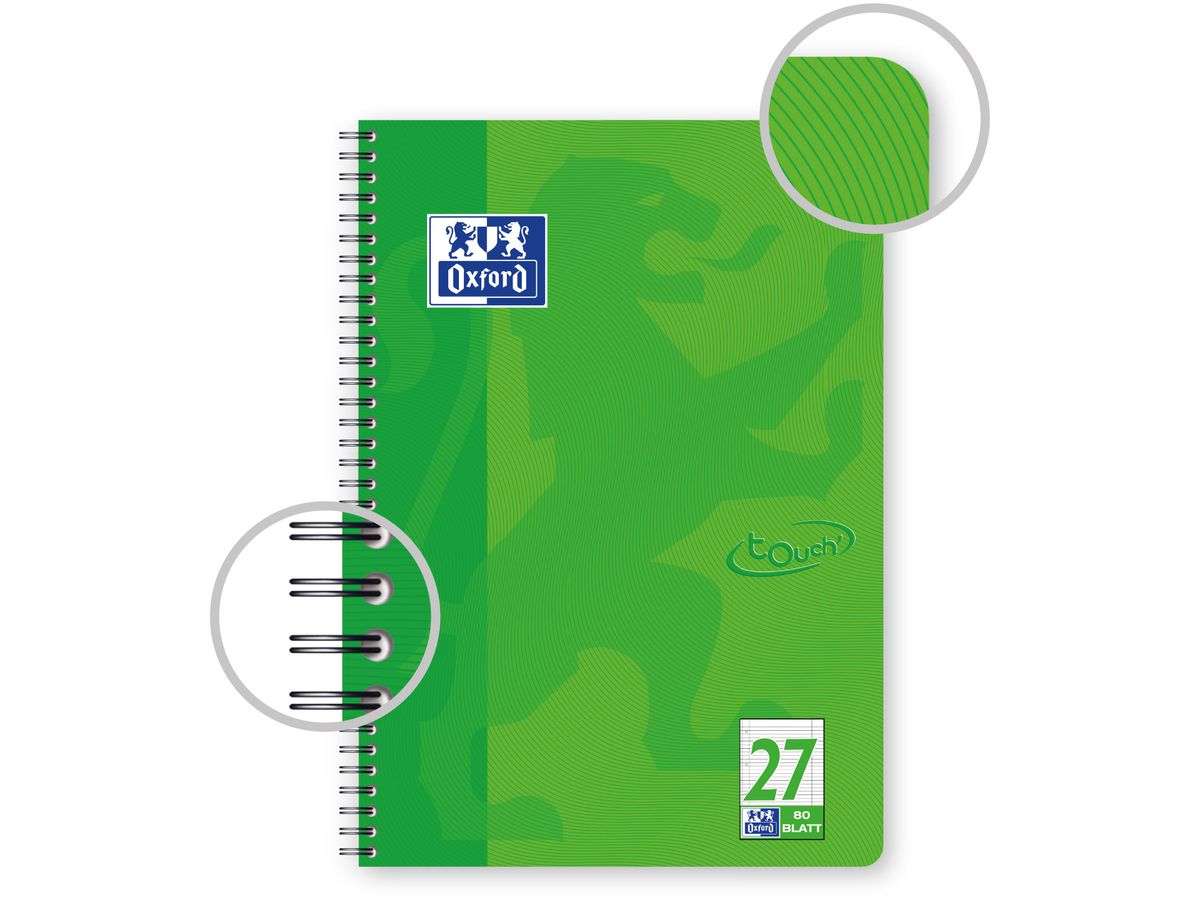 OXFORD Collegeblock Touch A4+ 400086494 rigato, 90g 80 fogli (4006140021239)