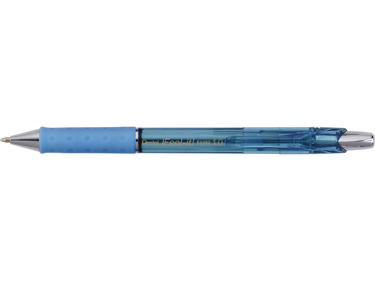 PENTEL Stylo à bille Feel-it 1mm BX480-S bleu clair (0884851028730)