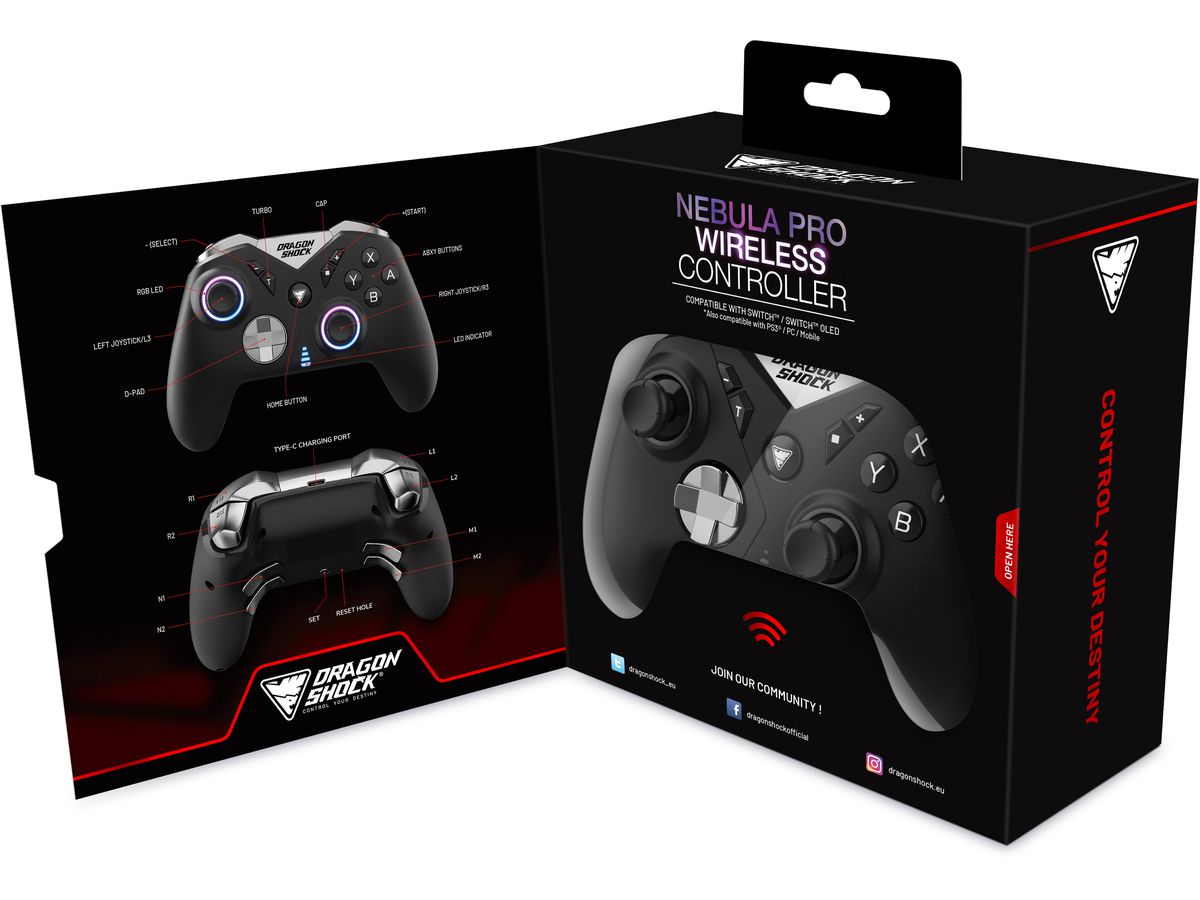 DRAGONSHOCK DS NEBULA PRO Wireless Ctrl. DSCPNSW-BK NSW, Black (5425025592937)