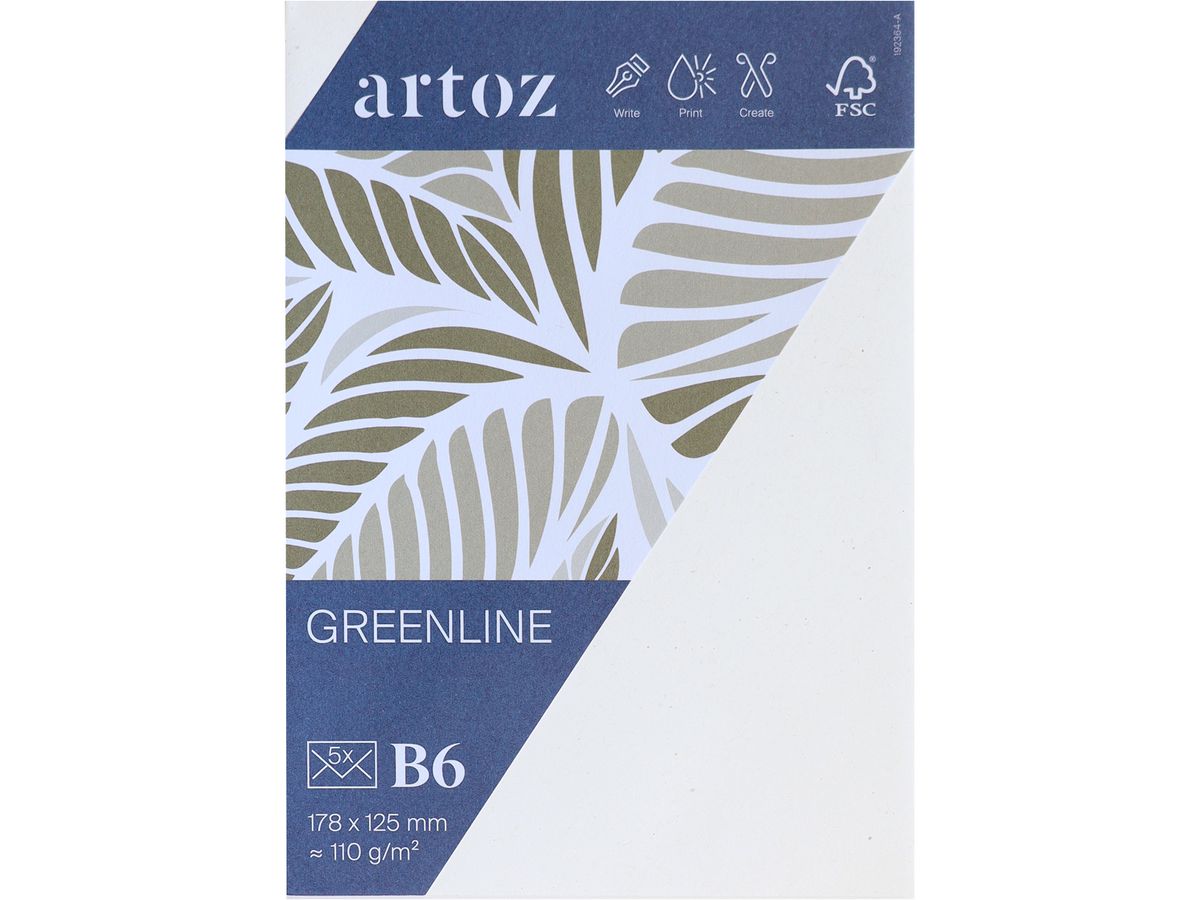 ARTOZ Enveloppes 1001 B6 19236418-211 118g, birch 5 pièces (7612996823438)