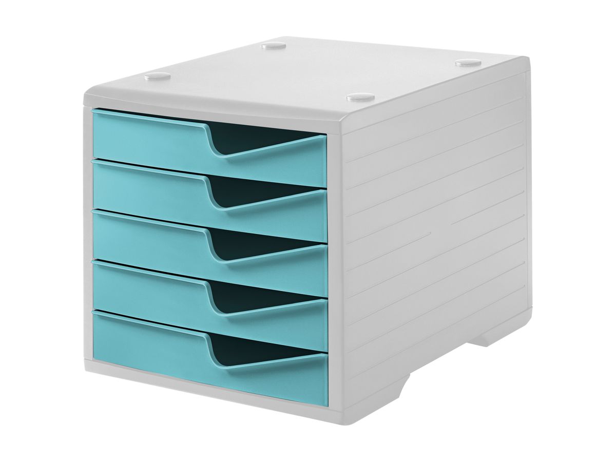 STYRO Styroswingbox 275-8430.528 gris/aqua 5 tiroirs (7612176088824)