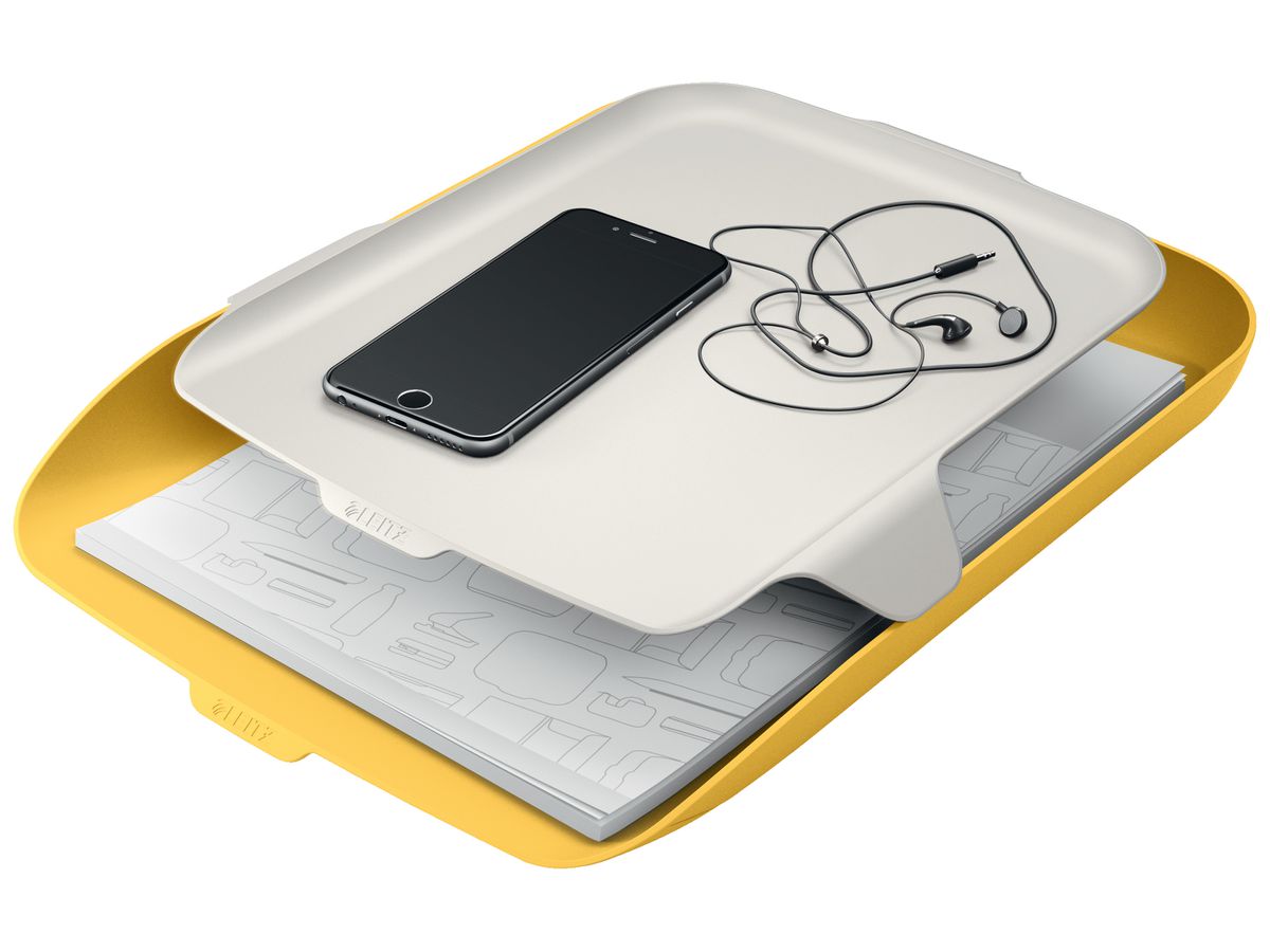 LEITZ Corbeille Courrier Cosy A4 5259-00-19 jaune (4002432124817)