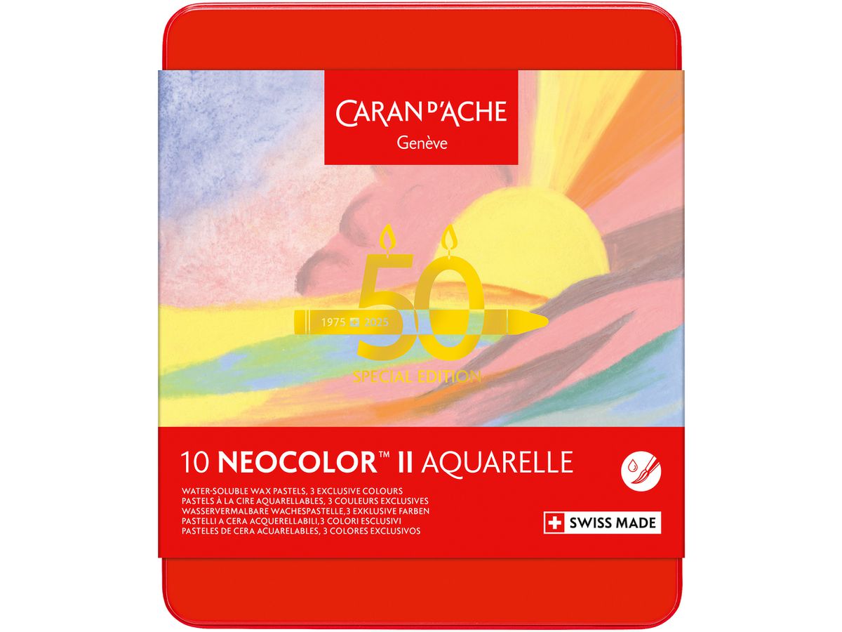 CARAN D'ACHE Crayons de cire Neocolor II 7500.918 50 ans pastel 10 pièces (7630002360210)