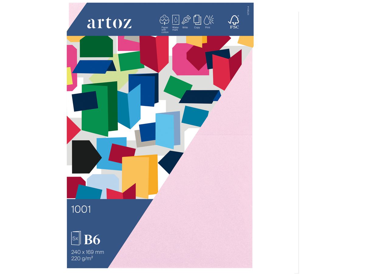 ARTOZ Karten 1001 B6 10736226-483 220g, kirschblüte 5 Blatt (7612996684695)