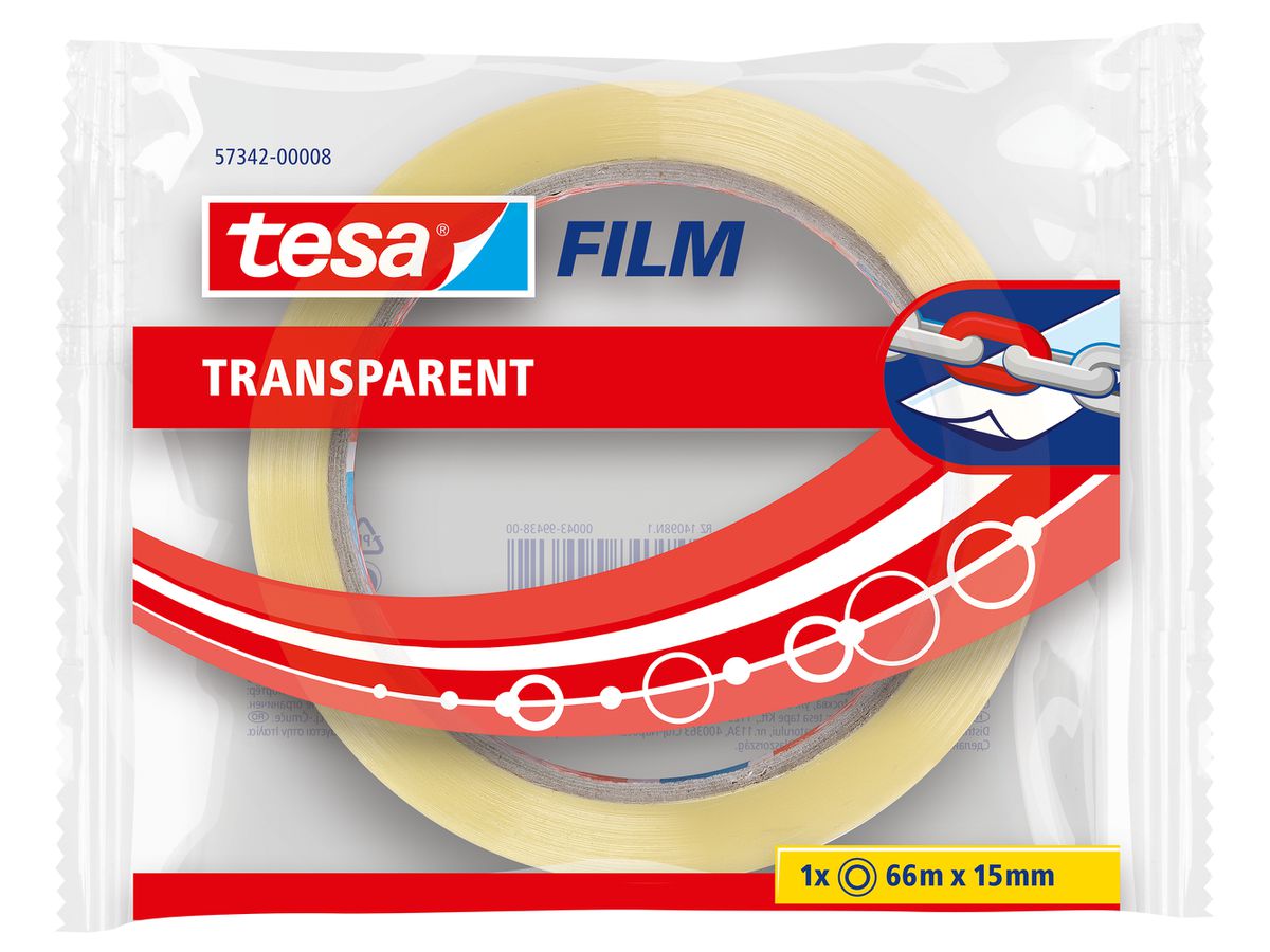 TESA Ruban adhésif 15mmx66m 573420000 transparent (4042448049124)