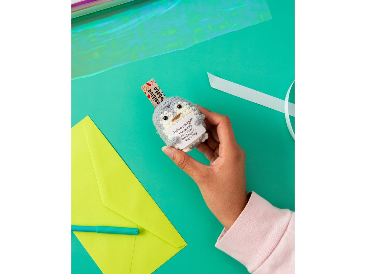 I AM CREATIVE Positive Penguin 10cm 219093 grau (7611983252305)