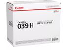 CANON Modulo di toner 039H nero 0288C001 LBP 351x/352x 25'000 pagine (4549292031492)