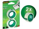 SCOTCH Magic Tape 810 19mmx7,5m 8-1975R2 transparent 2 rouleaux (4001895256417)