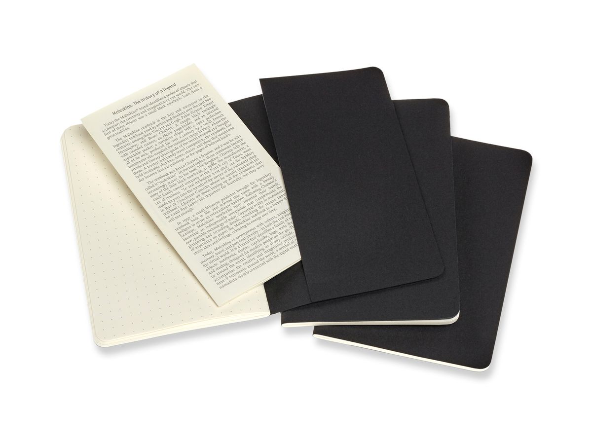 MOLESKINE Notizheft 3x 14x1.2x9cm 719206 gepunktet, schwarz, 64 Seiten (8058341719206)
