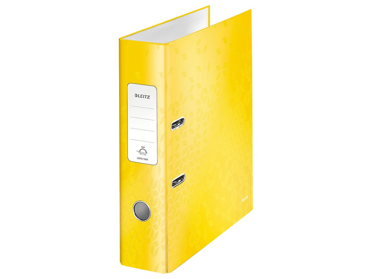 LEITZ Classeur WOW 180° 8cm 1005-00-16 jaune A4 (4002432120406)