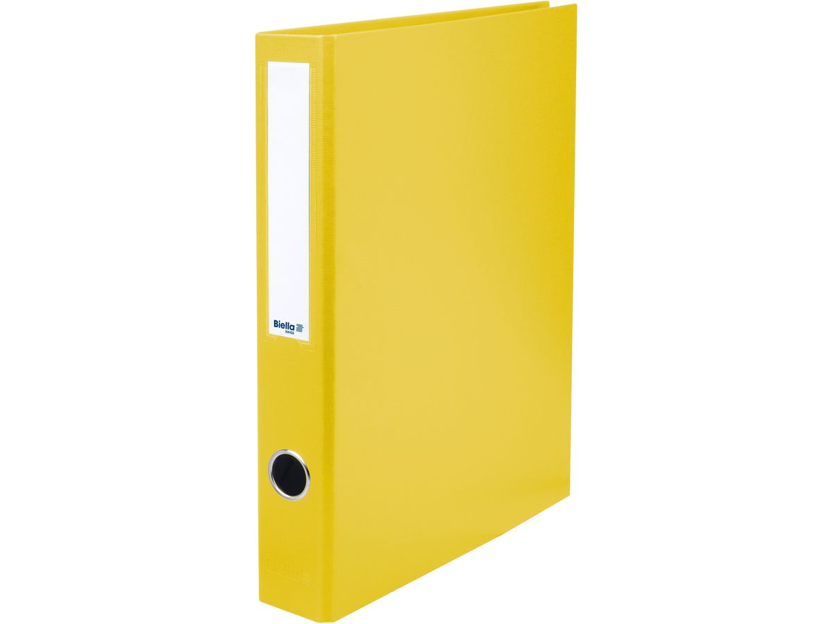 BIELLA Zeigebuch Dinor-Quatro 4cm 12644420U gelb, 4-Ring A4 (7611365255948)