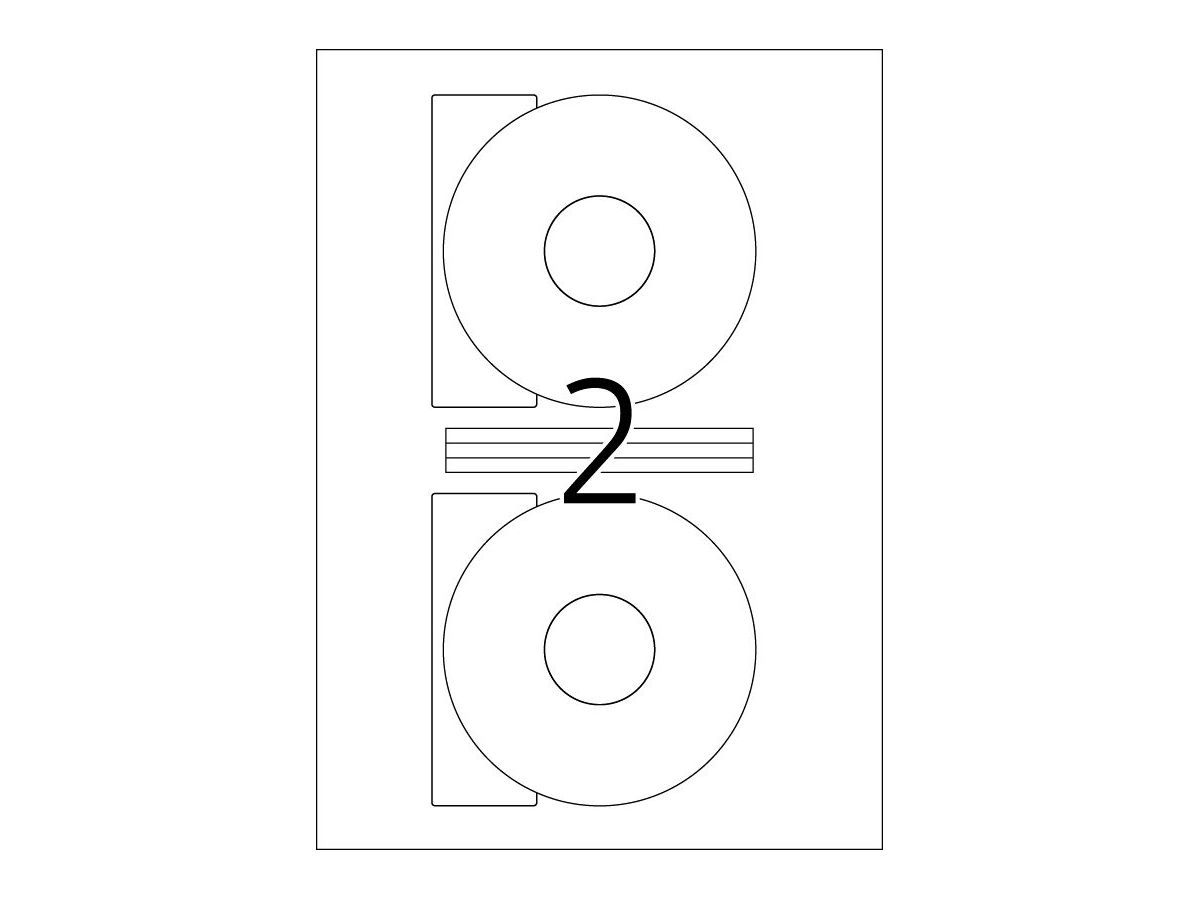 HERMA CD-Etiketten 116mm 5079 weiss 50 St./25 Blatt (4008705050791)