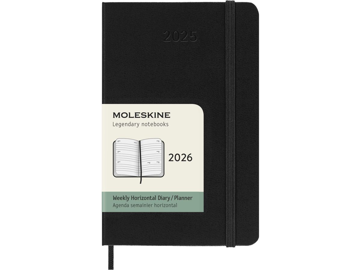 MOLESKINE Agenda Classic Pocket 2026 DHB12WH2Y26 1S/2P noir HC 9x14cm (8056999275303)