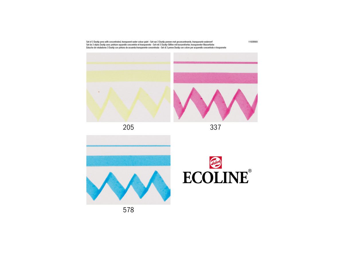 TALENS Ecoline Duotip Set 11609900 3 couleurs primaire (8712079465605)