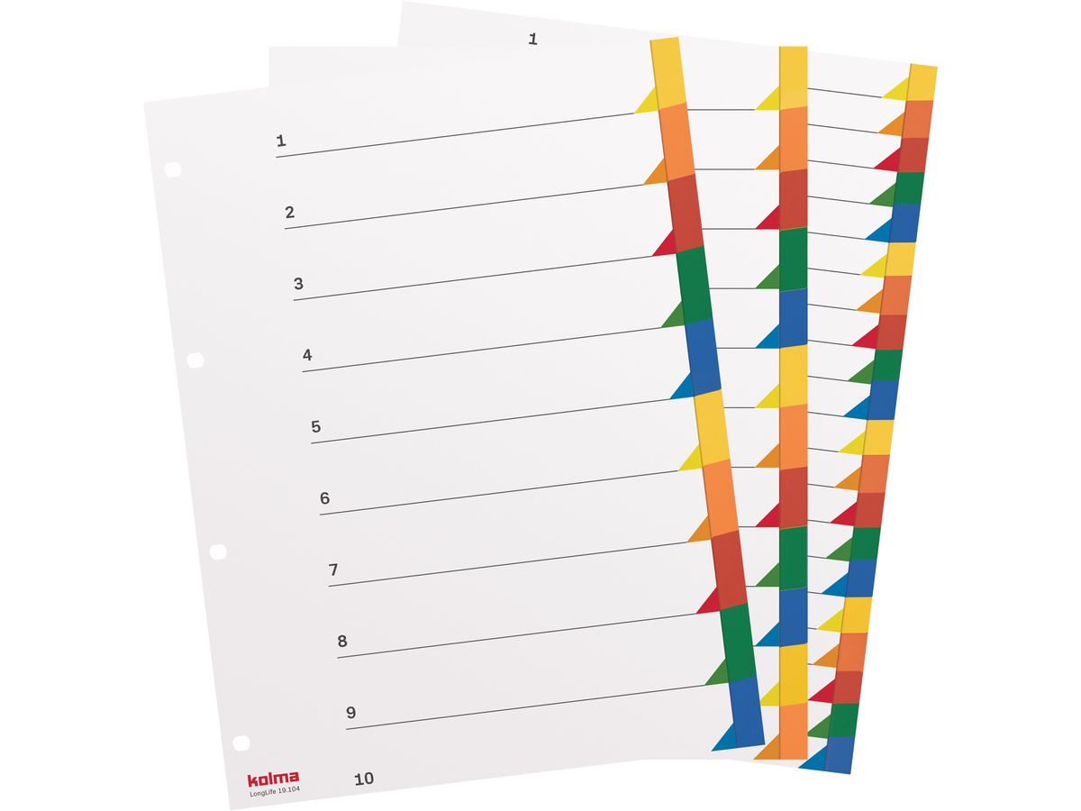 KOLMA Registro LongLife A4 19.153.20 multicolore 12 pzi (7611967190722)