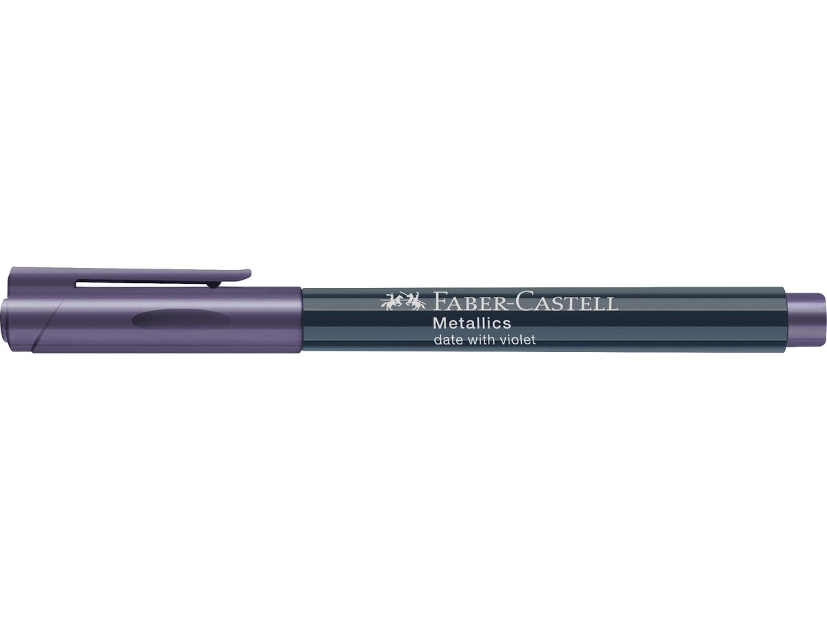FABER-CASTELL Metallics Marker 1.5 mm 160736 Date with violet (4005401607366)