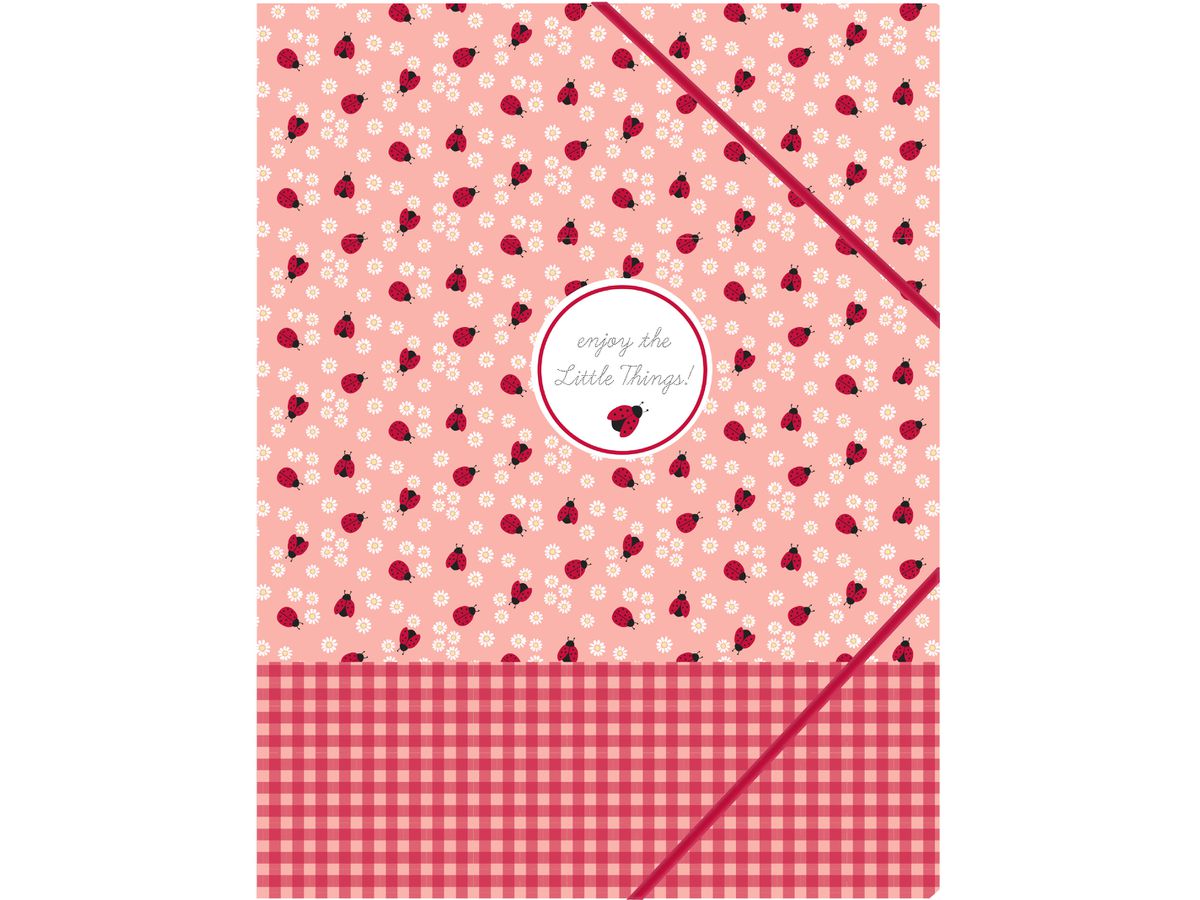 ANCOR Cartella con elastico A4 105124 LADY BUG rosa/rosso (5604730105124)