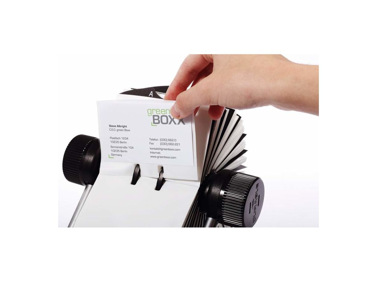 DURABLE Schedar.girabile VISIFLEX FLIP 248101 nero, p. 400 bigl. 104x72mm (4005546218175)