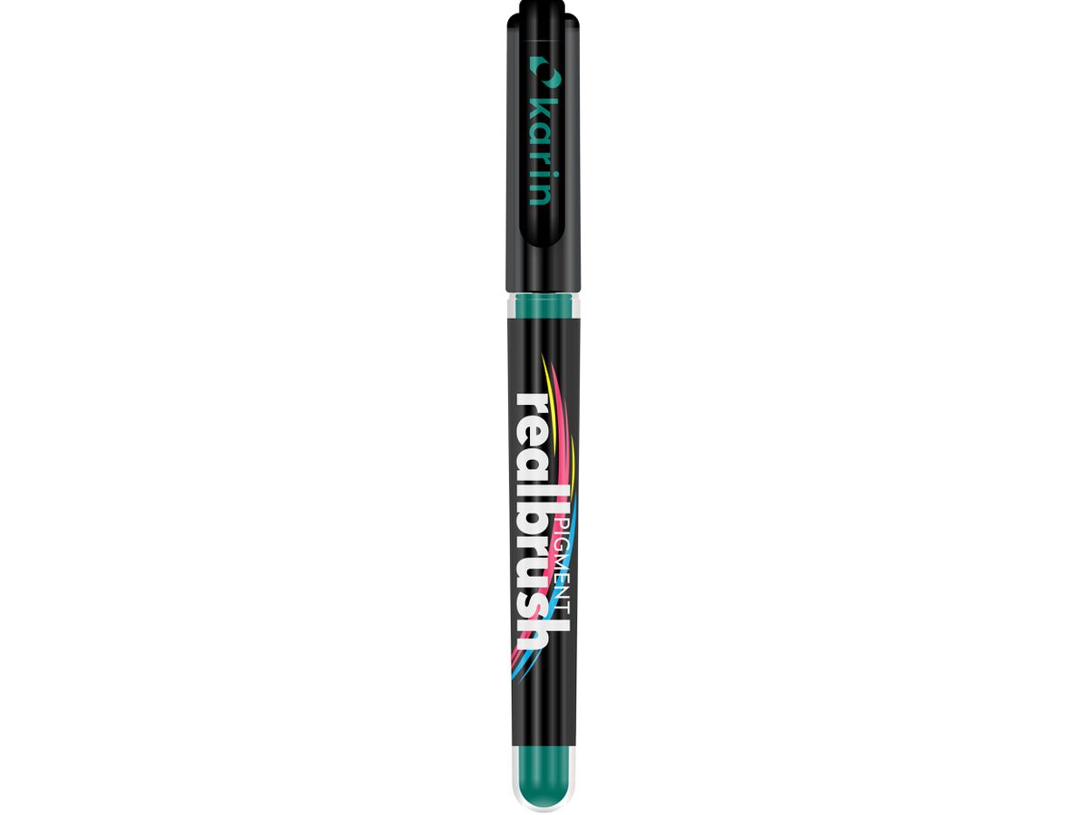 KARIN Real Brush Pen 0.4mm 33Z3285 Pigment, verde brillante (5904446032203)
