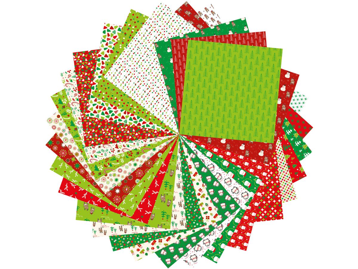 MANDARINE Dépliants Origami 20x20cm OR506C X-Mas 70g 60 feuilles (3609510575069)