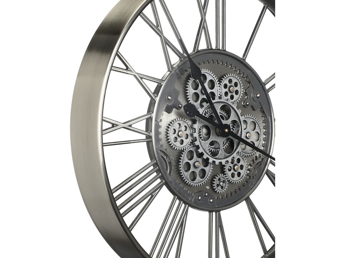 EGLO Orologio da parete 55cm 425529 argento, Kenema (9008606331352)