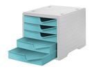 STYRO Styroswingbox 275-8430.528 gris/aqua 5 tiroirs (7612176088824)
