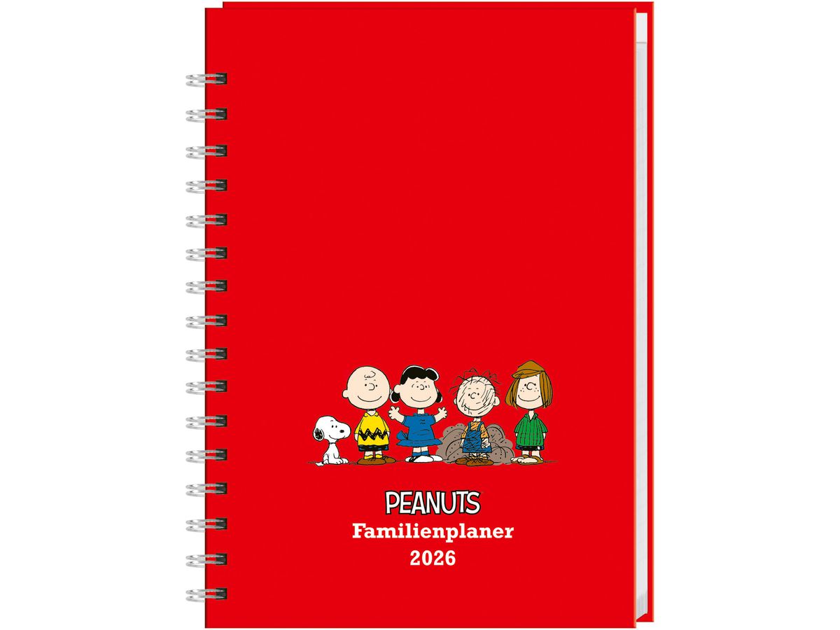 HEYE Familienagenda Peanuts 2026 21545+26 1W/2S DE 15.2x23.2cm (9783756410446)