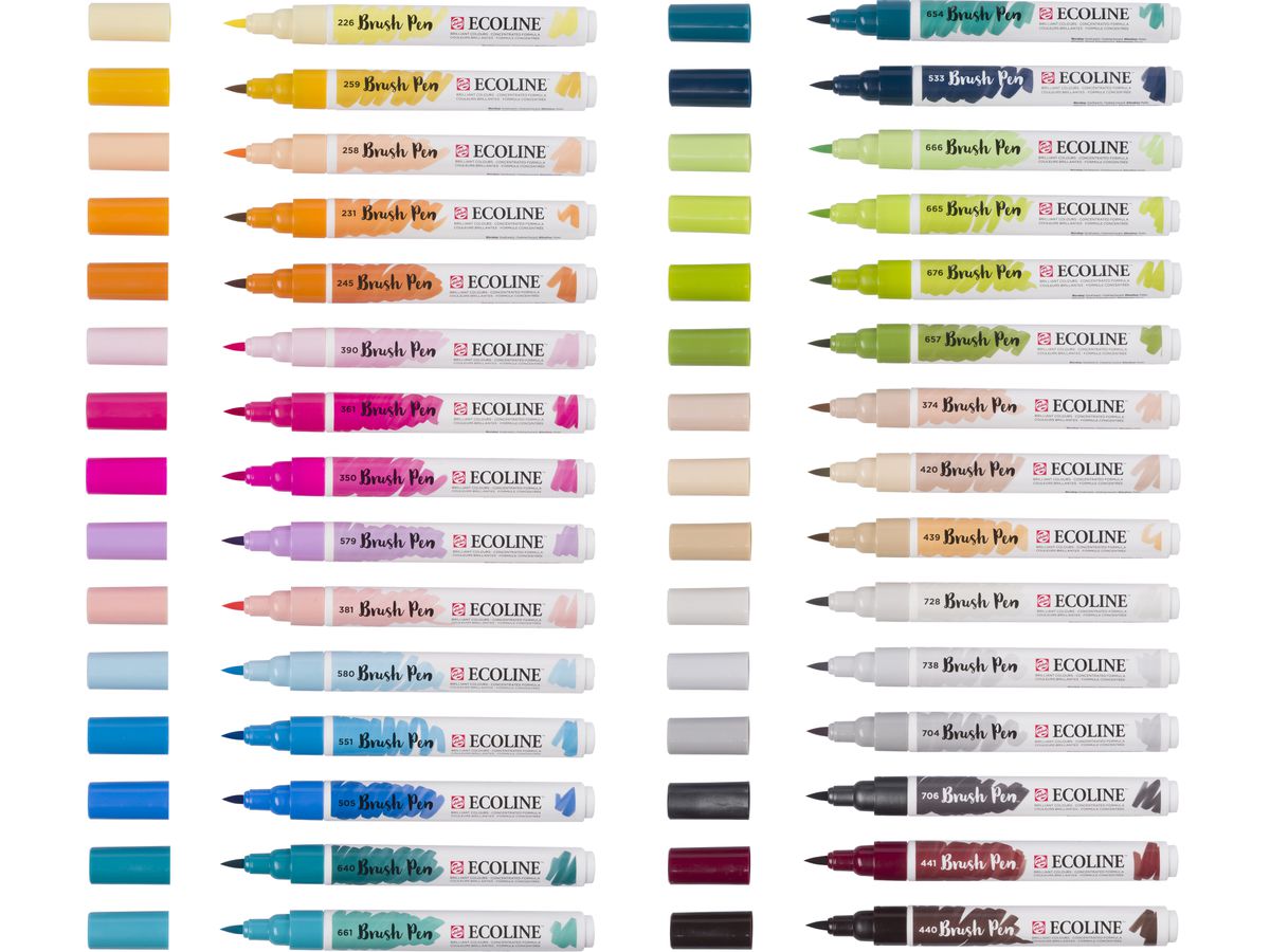 TALENS Ecoline Brush Pen Set 11509006 ass. Additional 30 pcs. (8712079519001)