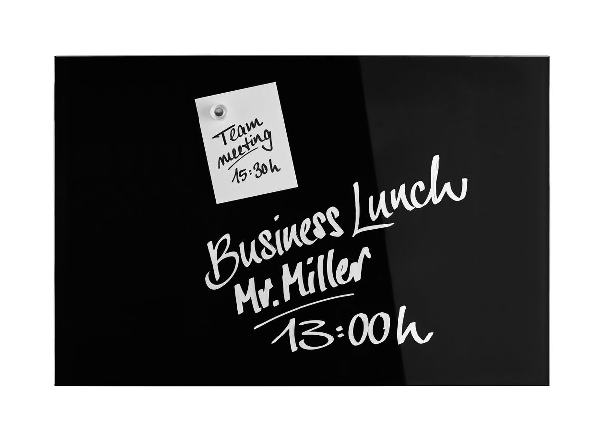 MAGNETOPLAN Design-Glasboard 600x400mm 13402012 noir, magnétique (4013695057095)