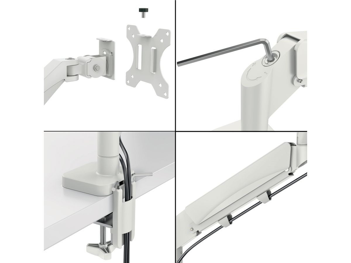 LEITZ Braccio porta monitor Ergo 6489-00-85 Grigio, singolo (4002432134656)