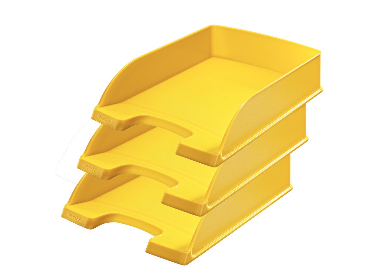 LEITZ Corbeille à courrier Plus A4 52270015 jaune (4002432311033)