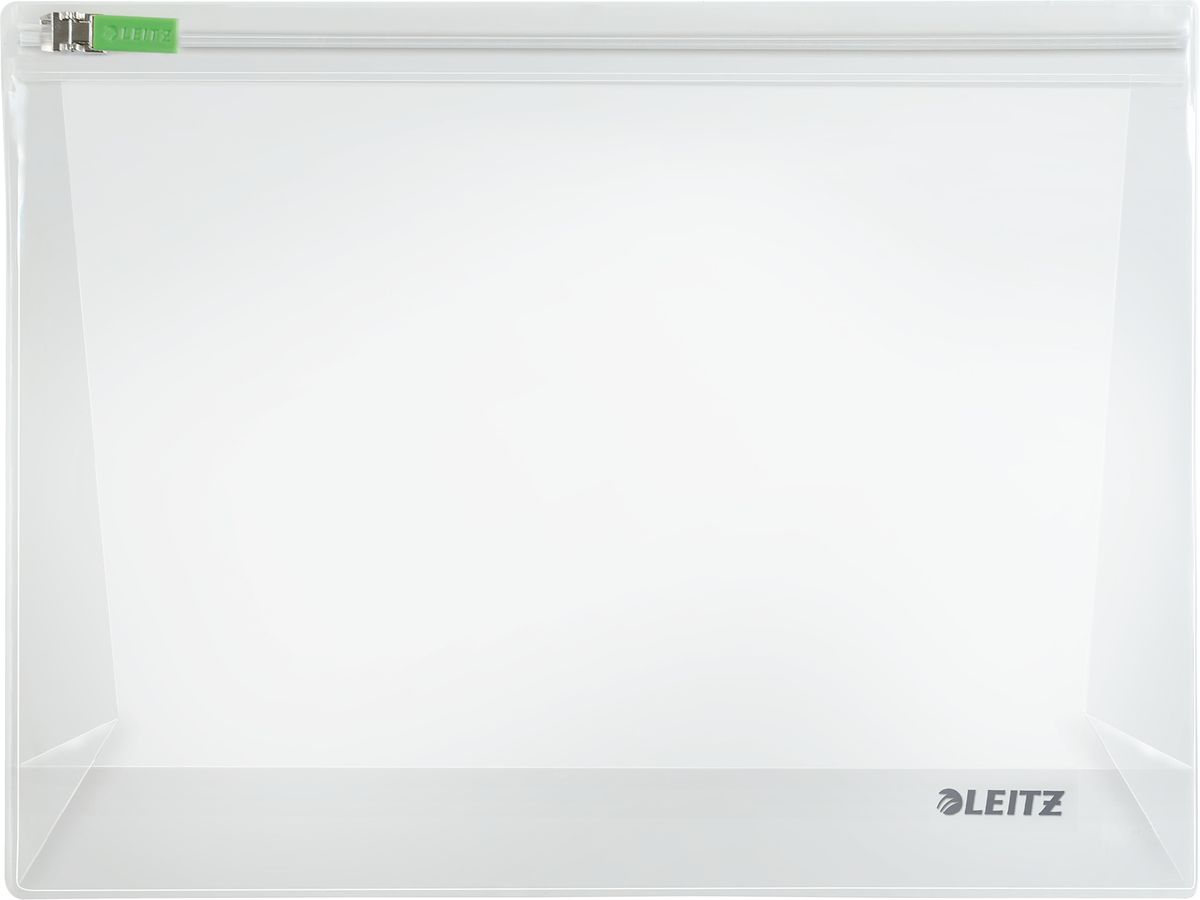 LEITZ Tasca cerniera zip M 40080000 trasparente 2 pezzi (4002432111817)