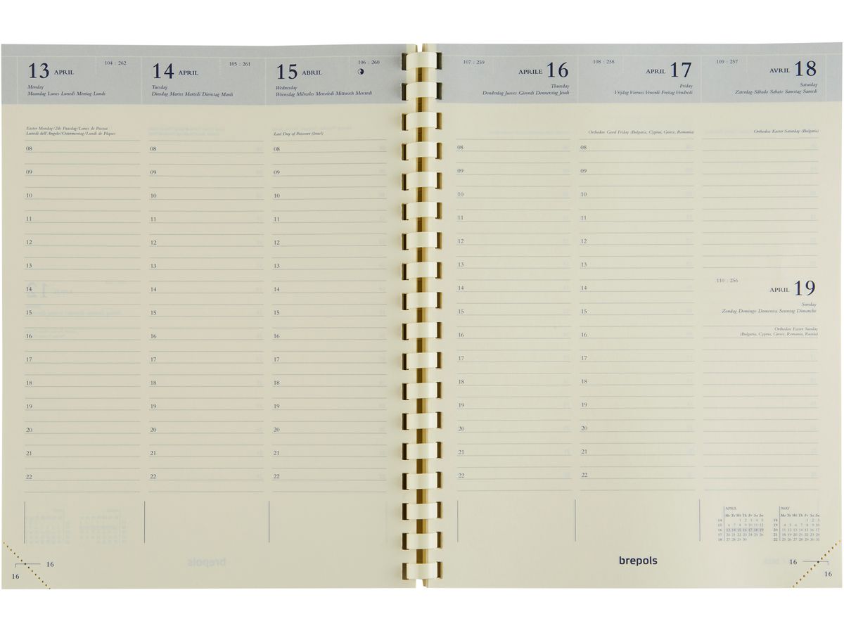 BREPOLS Agenda Timing Genova 2026 0.136.2052 1S/2P noir 16.8x22cm (5412303124492)