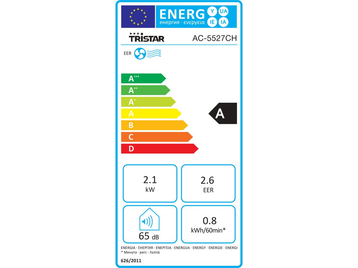 TRISTAR Climatiseur 785W AC-5527 blanc (8713016042675)