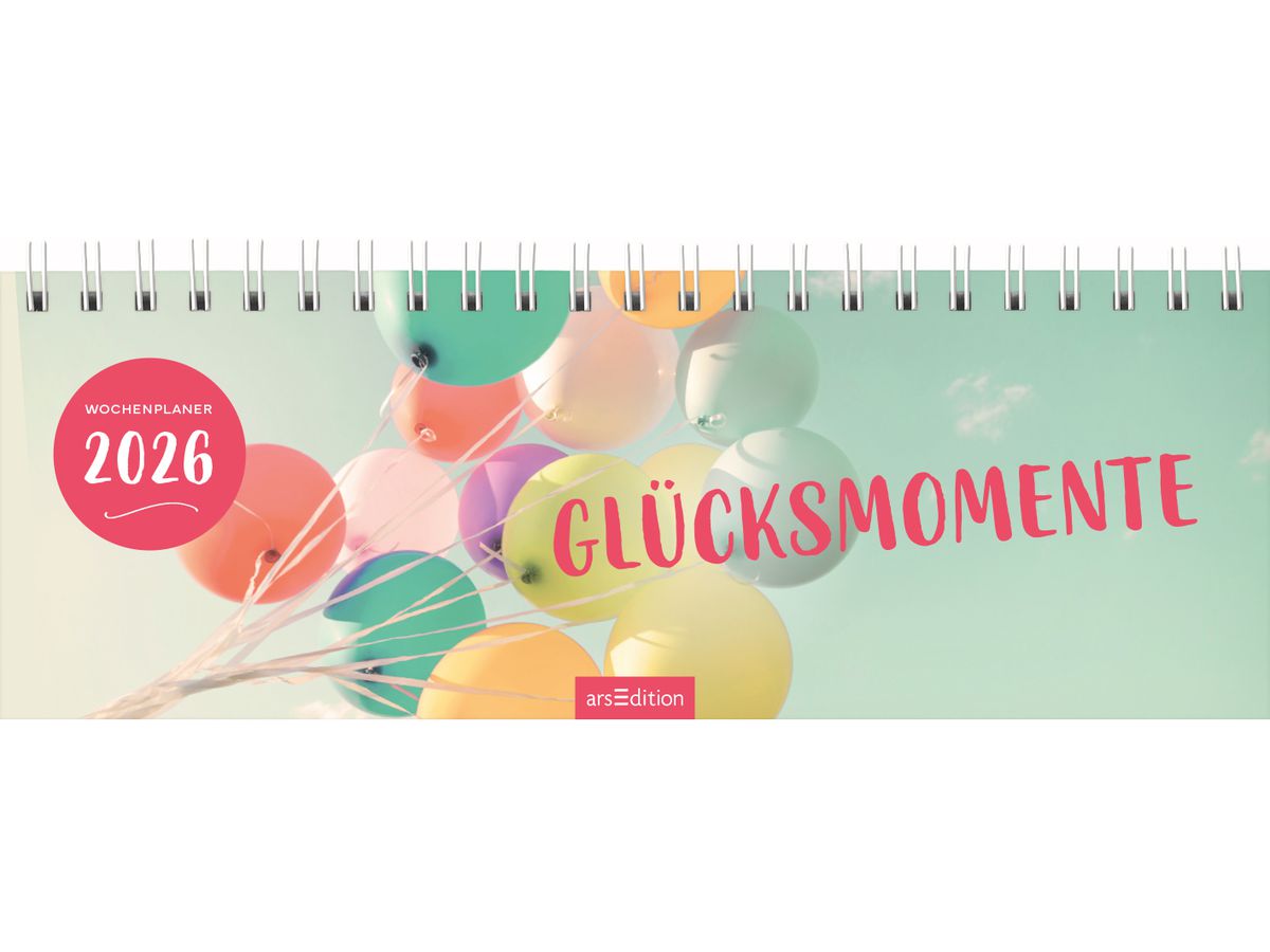 ARS EDITION Tischkalender 2026 13574 Glücksmomente DE 29.7x11.5cm (4014489135746)