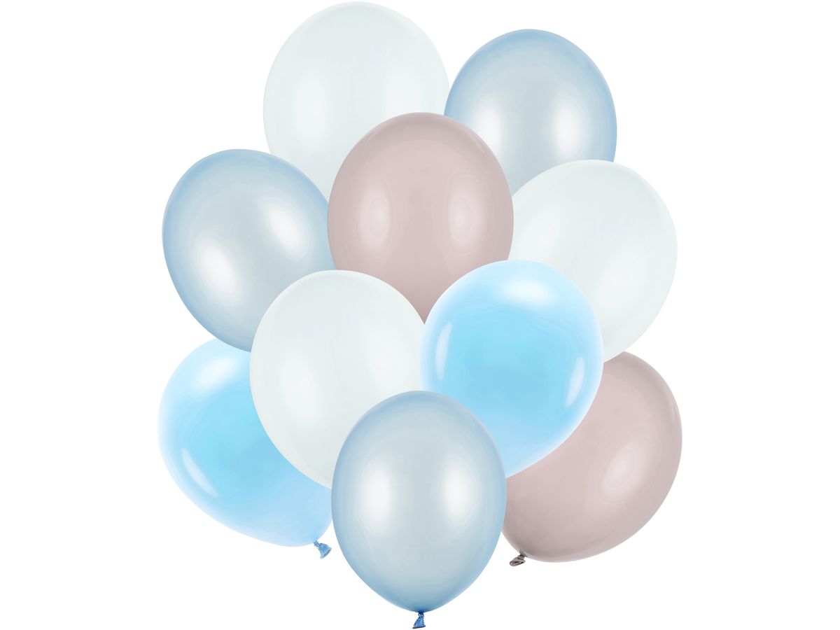 PARTYDECO Ballons 30cm ZBL5 bleu, assortis 10 pièces (5904555046368)