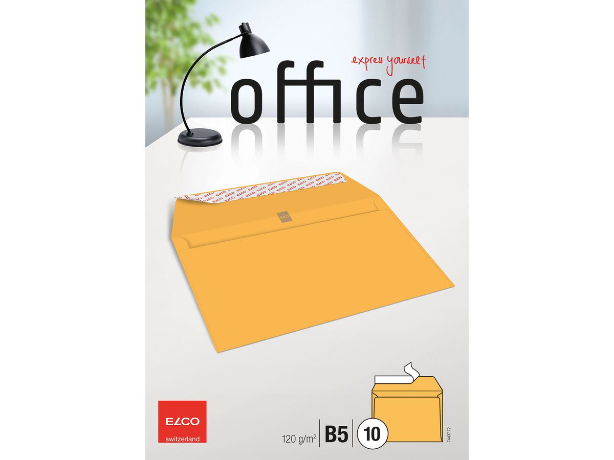 ELCO Busta Office s/finestra B5 74497.72 120g, gelb 10 pezzi (7610425475401)