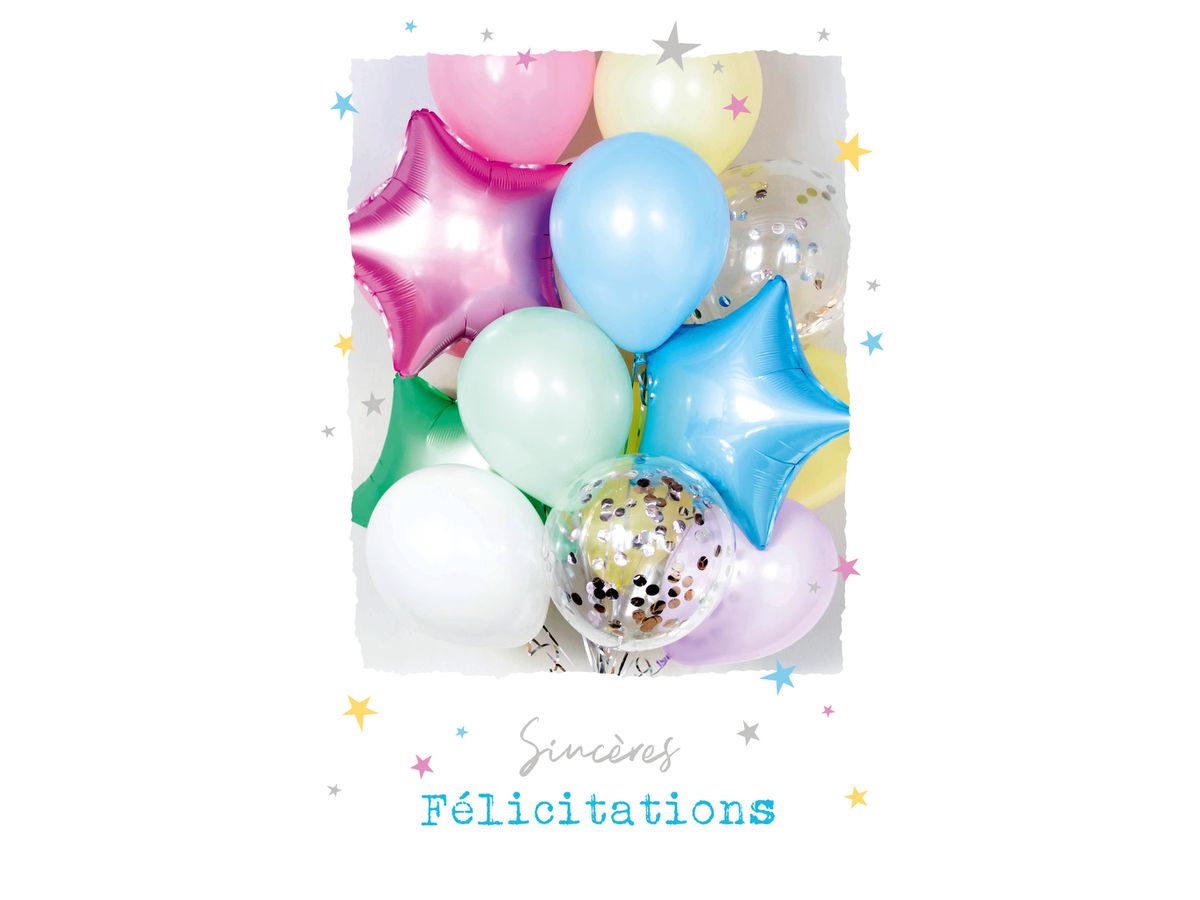 ABC Biglietto d'auguri FR B6 53220 Palloncini (7611119276106)