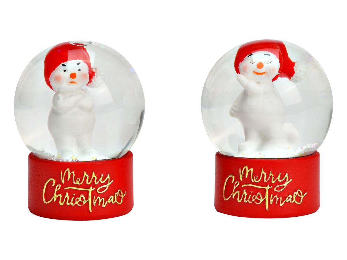 ROOST Schneekugel Schneemann 4x6x4cm 10043989 aus Glas assortiert (4007698691783)