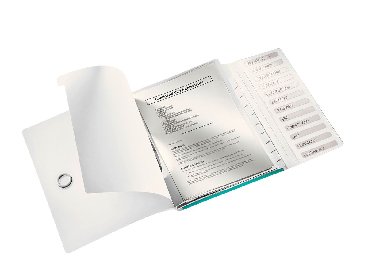 LEITZ Ordnungsmappe WOW PP A4 46340051 blau 12-teilig (4002432106301)