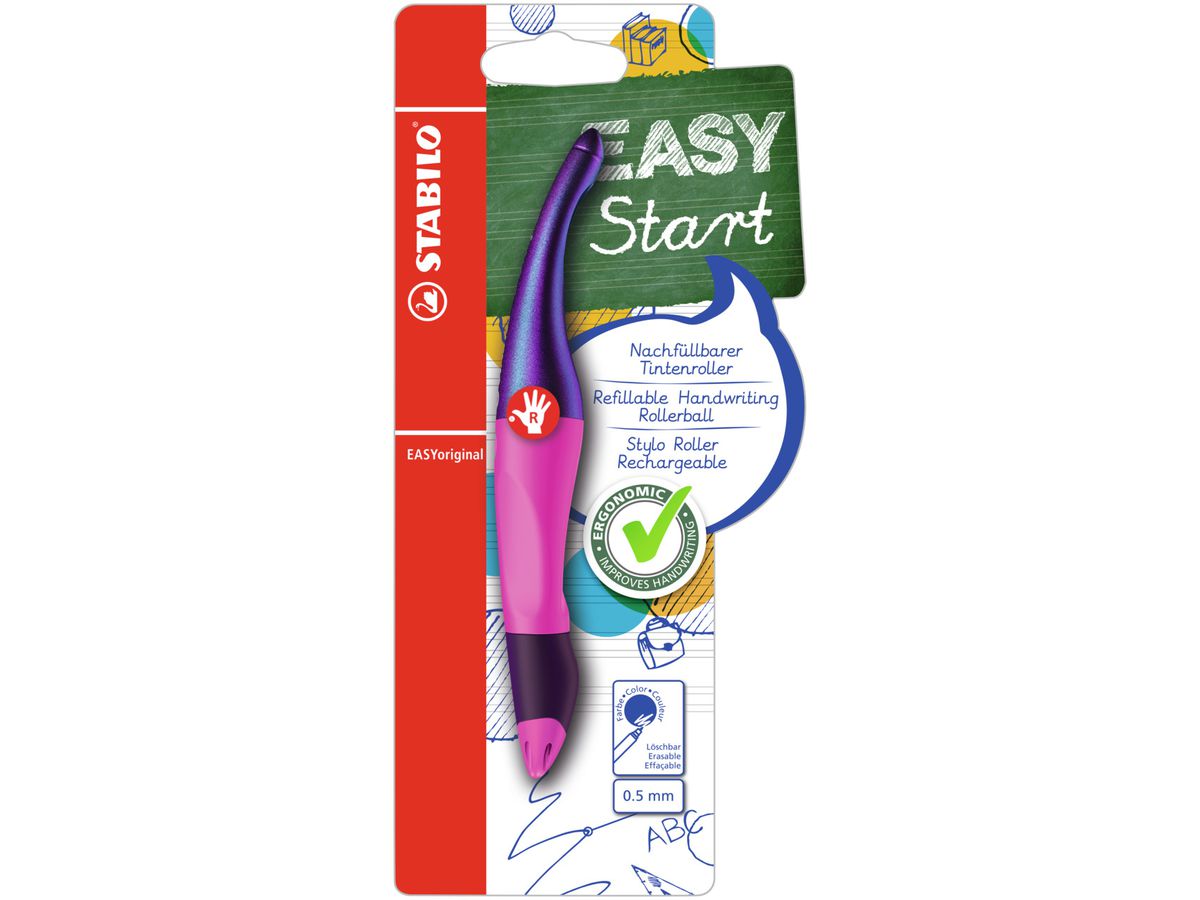 STABILO Rollerball EASYoriginal 0.5mm B-56833-5 rosa holograph (4006381568333)