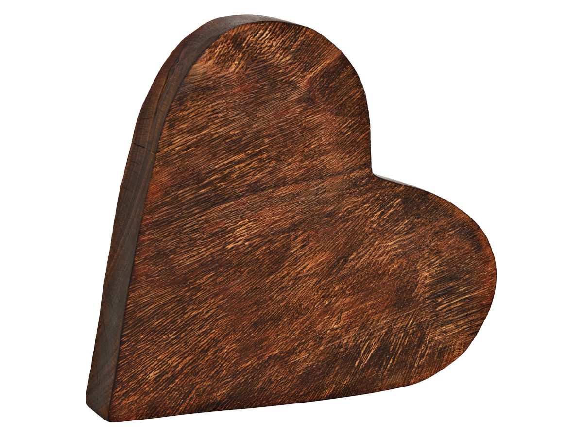 ROOST Herz aus Mangoholz 10036840 braun 23x22x4cm (4007698475949)